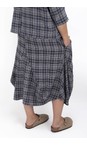 Thing Navy Vilma Navy Linen Blend Check Skirt  