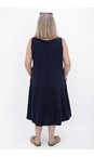 Thing Navy Kreya Navy Sleeveless Linen Dress  