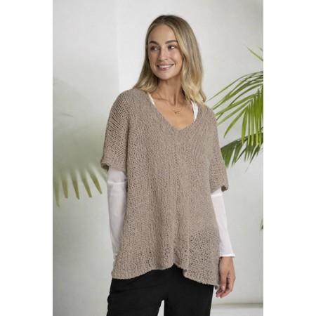 Naya Naya Taupe Waffle Effect Knit - Brown