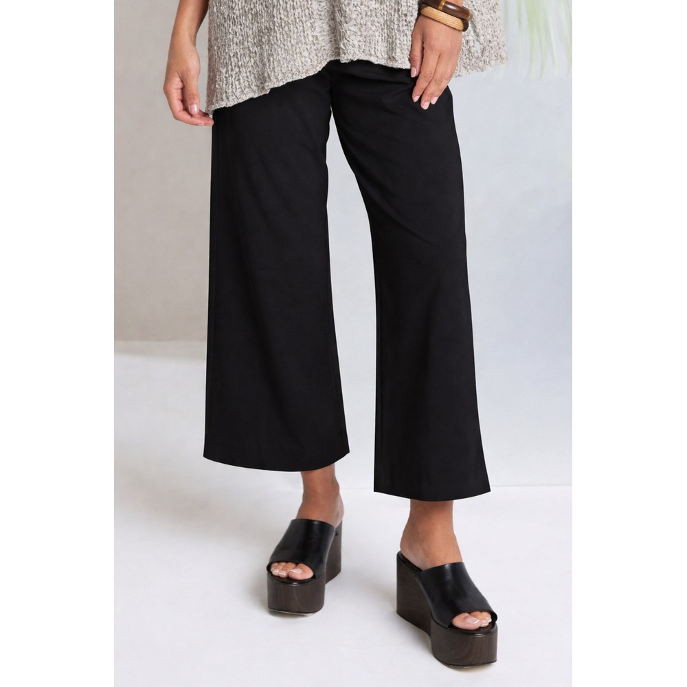 Naya Naya Black Wide Leg Pocket Trouser Black 