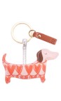 Caroline Gardner Orange Orange Looped Hearts Sausage Dog Keyring  
