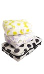 Caroline Gardner Multi Mono Spot & Flowers Set of 3 Packing Cubes  