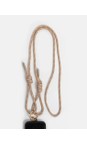 Caroline Gardner Taupe Taupe Cord Crossbody Long Phone Strap  