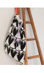 Caroline Gardner Mono Hearts Mono Looped Hearts Cotton Drawstring Laundry Bag  