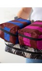 Caroline Gardner Mono Hearts Mono Linked Hearts & Stripe Set of 3 Small Packing Cubes  