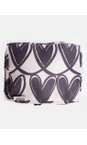 Caroline Gardner Mono Hearts Mono Linked Hearts & Stripe Set of 3 Small Packing Cubes  