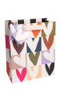 Caroline Gardner Mono Checkmate Heart Mono Checkmate Heart Large Gift Bag  