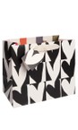 Caroline Gardner Mono Checkmate Heart Mono Checkmate Heart Landscape Gift Bag  