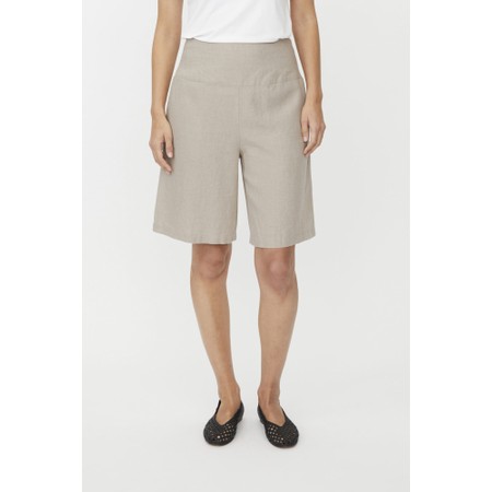 Masai Clothing MaPinja Natural Linen Solid Short - Beige