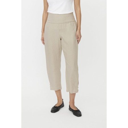 Masai Clothing MaPenna Natural Linen Tapered Trouser - Beige