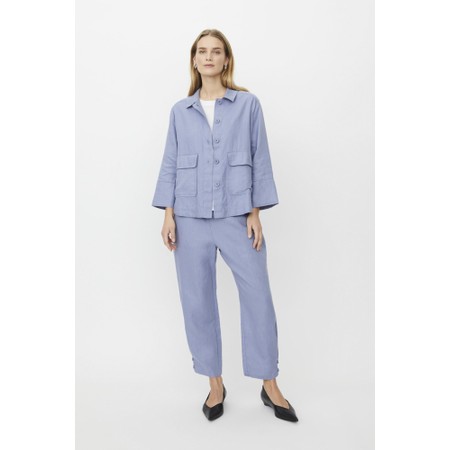 Masai Clothing MaPenna Stonewash Linen Tapered Trouser - Blue