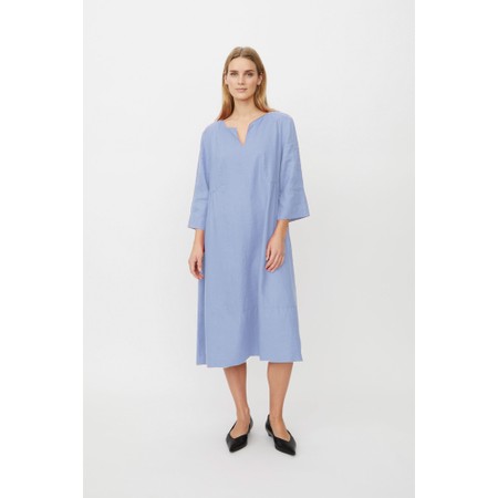 Masai Clothing MaNasya Stonewash Linen Dress - Blue