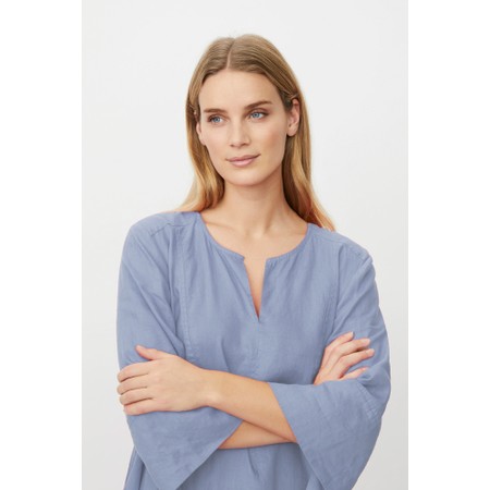 Masai Clothing MaNasya Stonewash Linen Dress - Blue