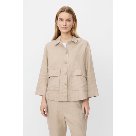 Masai Clothing MaJurelle Natural Linen Jacket - Beige