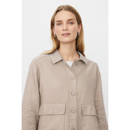 Masai Clothing MaJurelle Natural Linen Jacket - Beige