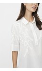 Masai Clothing White  MaGinovelle Embroidered Tunic  
