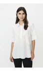 Masai Clothing White  MaGinovelle Embroidered Tunic  