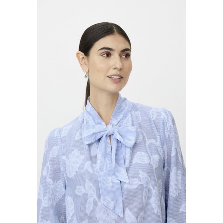 Masai Clothing MaBellindra Striped Jacquard Top - Blue