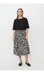 Masai Clothing Black  MaSteph Print Midi Skirt  