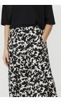 Masai Clothing Black  MaSteph Print Midi Skirt  