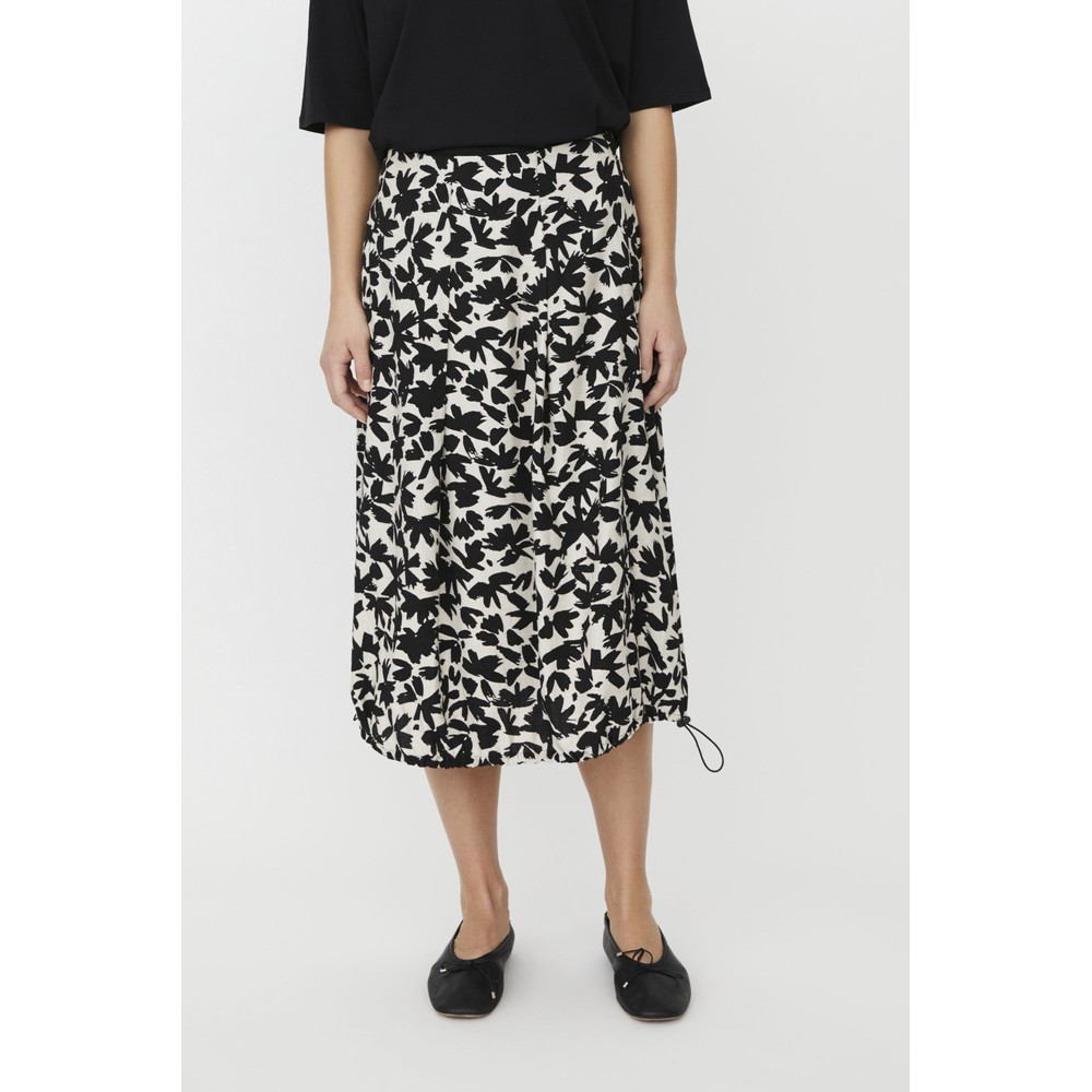 Masai Clothing MaSteph Print Midi Skirt Black 