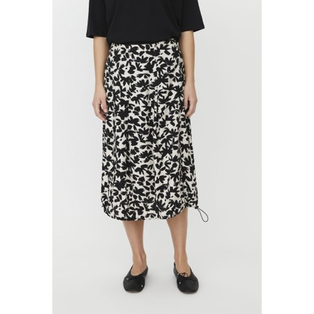 Masai Clothing MaSteph Print Midi Skirt - Black