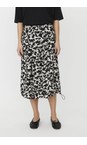 Masai Clothing Black  MaSteph Print Midi Skirt  