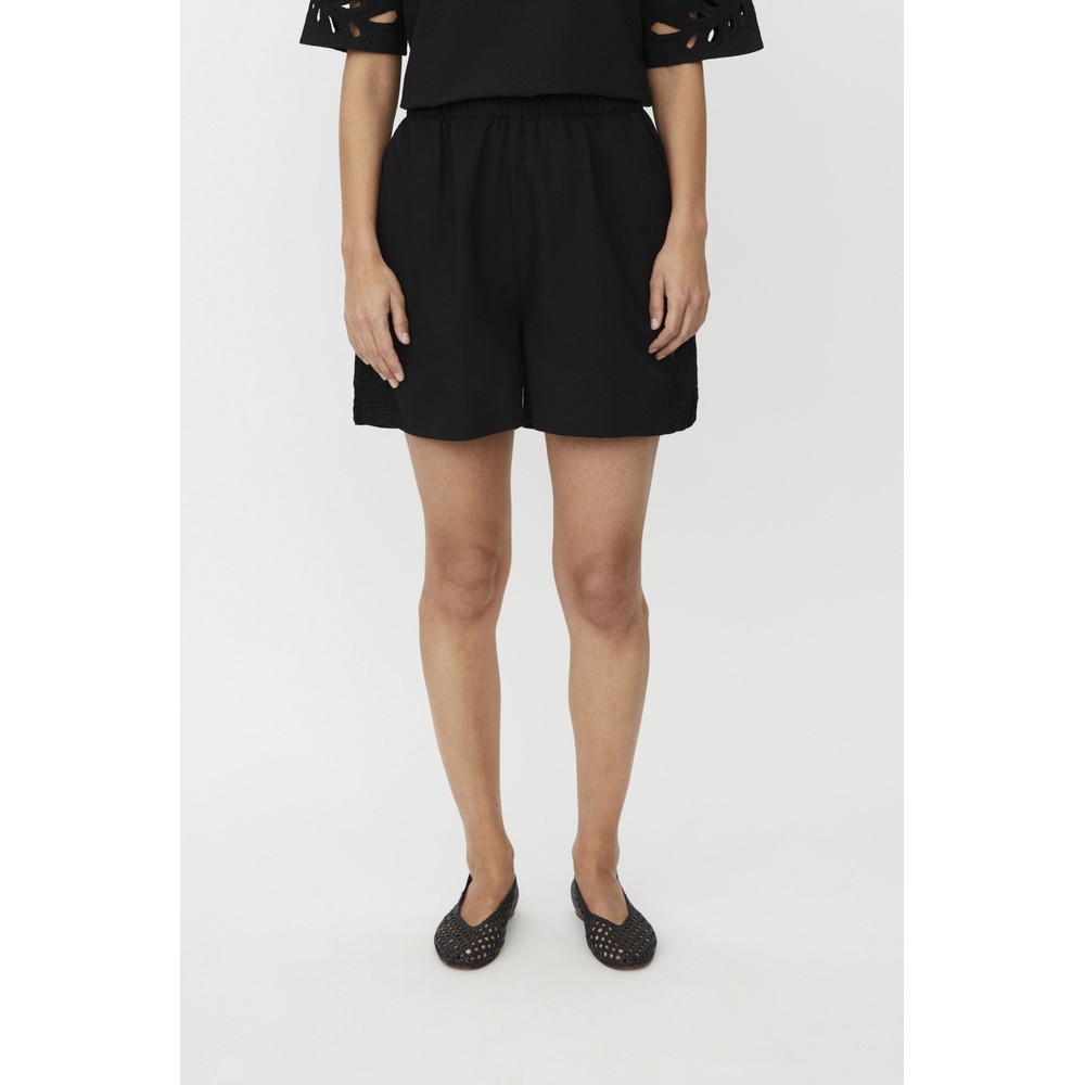 Masai Clothing MaParelle Embroidered Shorts Black 