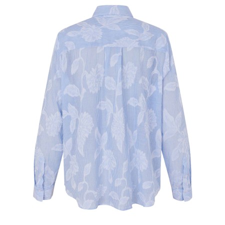 Masai Clothing MaImma Striped Jacquard Shirt - Blue
