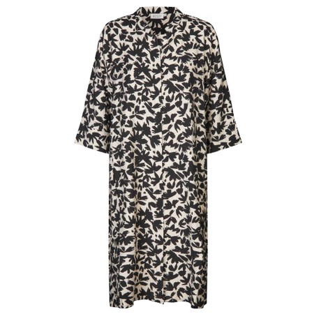 Masai Clothing MaNimes Print Dress - Black