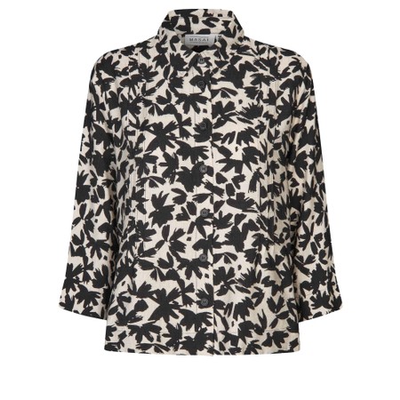 Masai Clothing MaIbilisan Print Shirt - Black