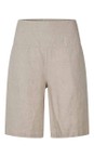 Masai Clothing Natural MaPinja Natural Linen Solid Short  