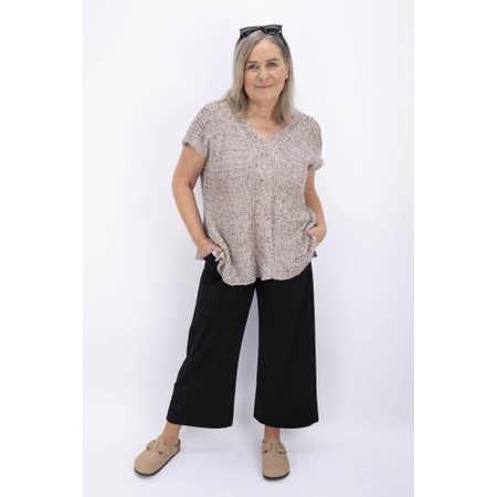 Naya Naya Taupe Waffle Effect Knit - Brown