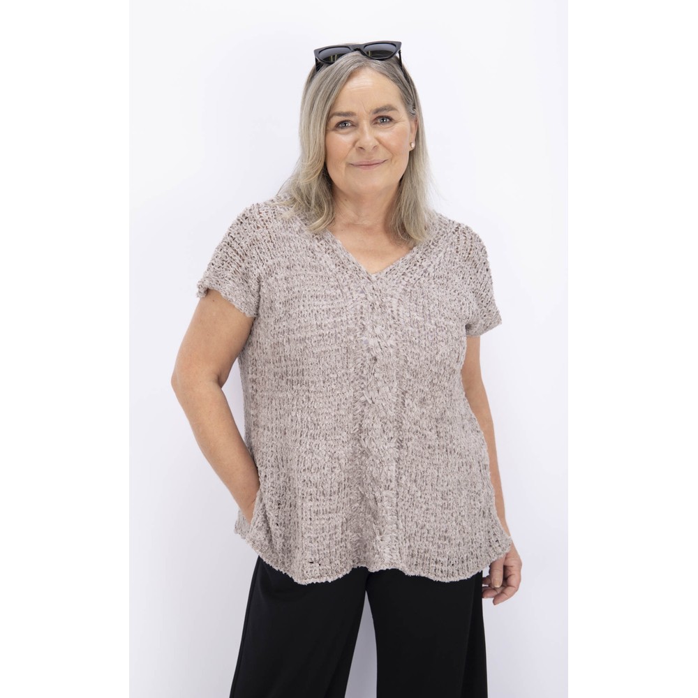 Naya Naya Taupe Waffle Effect Knit Taupe