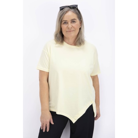 Naya Naya Detail Hem Lemon Jersey Top - Yellow