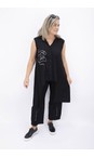 Naya Black  Naya Black Side Panelled Print Top  