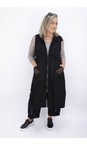 Naya Black  Naya Black Zip Contrast Pocket Waistcoat  