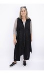 Naya Black  Naya Black Zip Contrast Pocket Waistcoat  