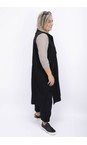 Naya Black  Naya Black Zip Contrast Pocket Waistcoat  