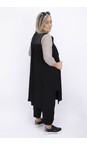Naya Black  Naya Black Zip Contrast Pocket Waistcoat  