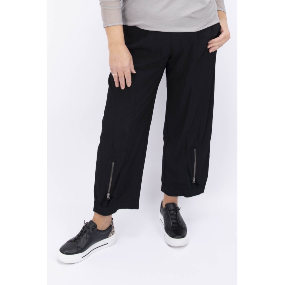 Naya Naya Black Zip Detail Trouser Black 