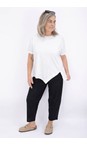 Naya White  Naya Detail Hem White Jersey Top  