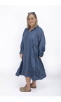 NOEN Sea Blue 62 Embroidered Denim Dress  