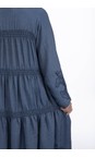 NOEN Sea Blue 62 Embroidered Denim Dress  