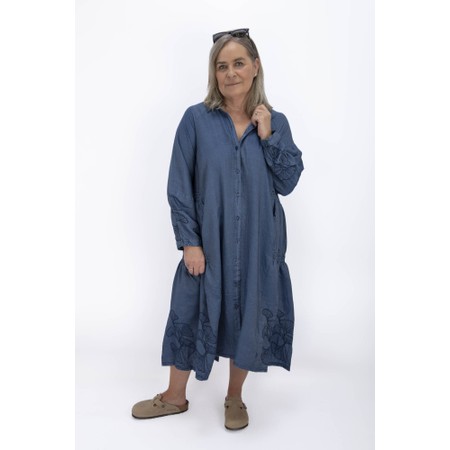 NOEN Embroidered Denim Dress - Blue