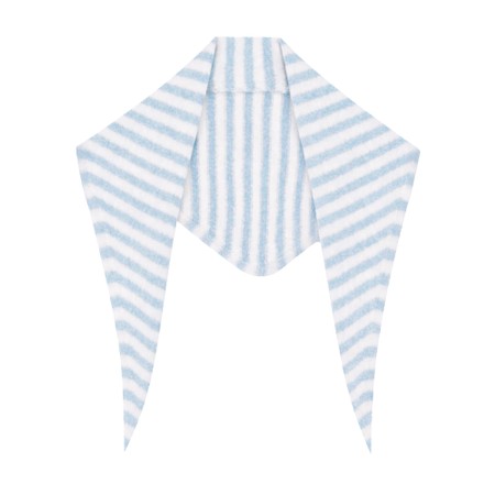 Gemini Label Accessories Triangle Neck Blue Stripe SuperSoft Wool Scarf - Blue
