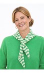 Gemini Label Accessories Green Triangle Neck Green Stripe SuperSoft Wool Scarf  
