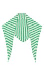 Gemini Label Accessories Green Triangle Neck Green Stripe SuperSoft Wool Scarf  