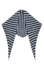 Gemini Label Accessories Navy Triangle Neck Navy Stripe Supersoft Wool Scarf  