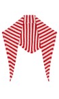 Gemini Label Accessories Red Triangle Neck Red Stripe Supersoft Wool Scarf  